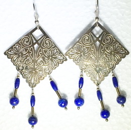 gold overlay and 925 silverwith blue sodalite beads